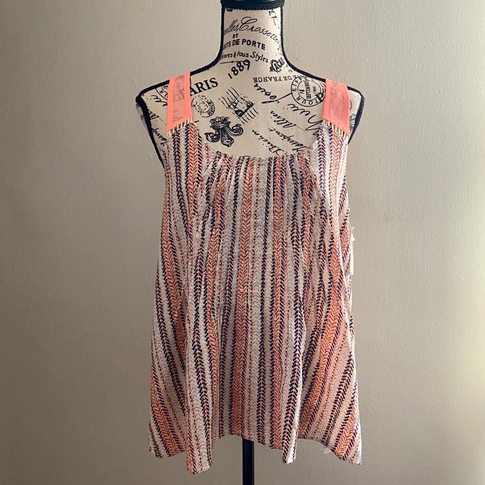 Miss Me Striped Tank Size S